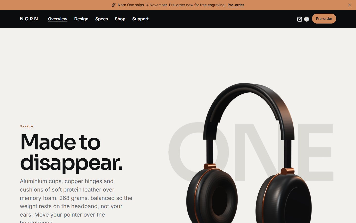 A section further down the Norn Audio demo site.